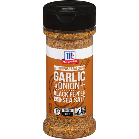 McCormick Garlic and Onion, Black Pepper & Sea Salt All Purpose Seasoning, 4.25 oz