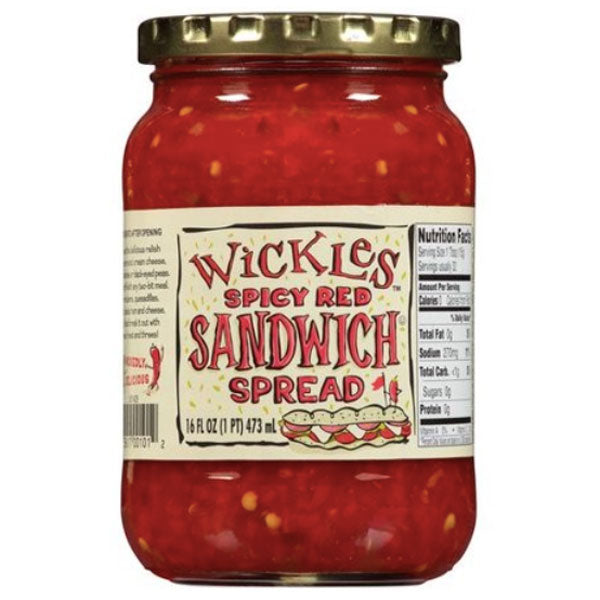 Wickles Spicy Red Sandwich Spread, 16 oz - Water Butlers