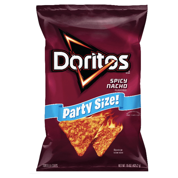 Doritos Spicy Nacho Party Size Tortilla Chips 15oz - Water Butlers