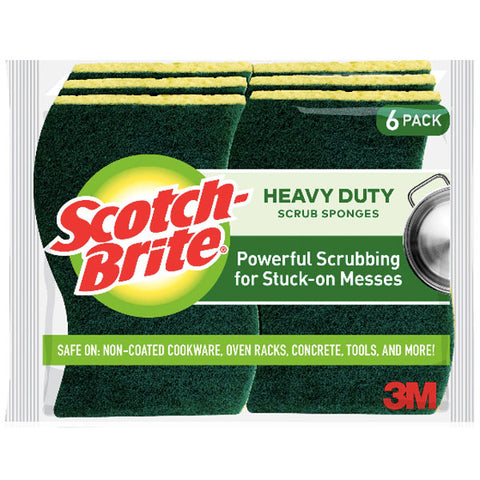 Scotch-Brite Heavy Duty Scrub Sponges, 6 Count