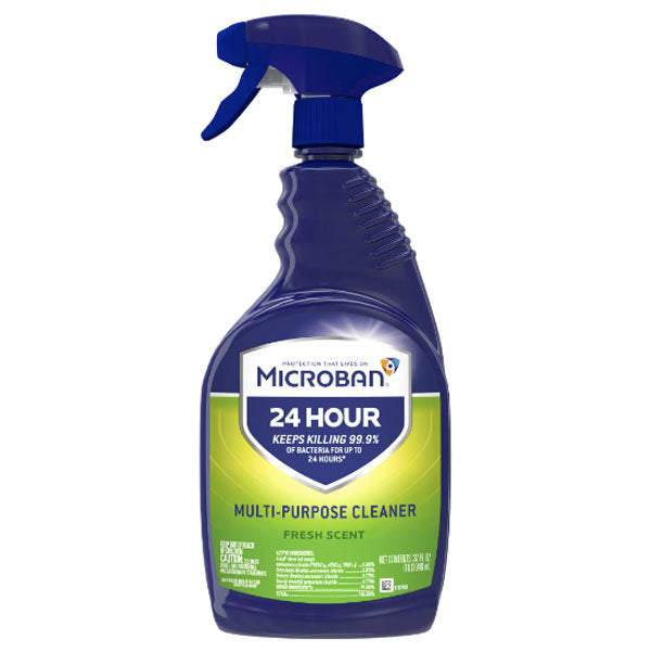 Microban 24 Hour Multi-Purpose Cleaner and Disinfectant Spray, Fresh S ...