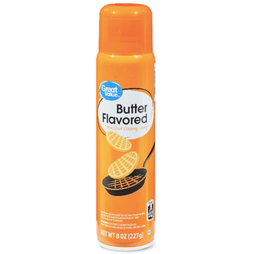 Great Value Butter Flavored Cooking Spray, 8 oz