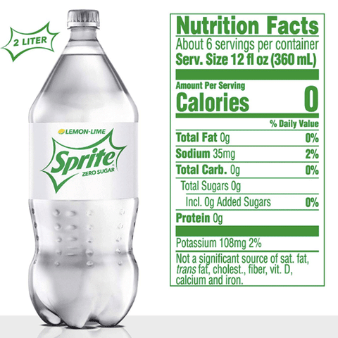 Sprite Zero Sugar, 2 L Bottle - Water Butlers