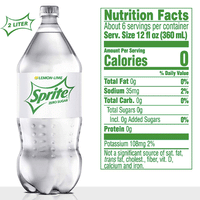 Sprite Zero Sugar, 2 L Bottle - Water Butlers