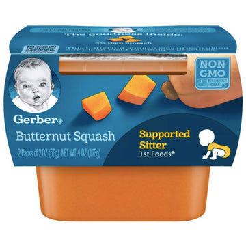 Gerber 1st Foods Baby Food Butternut Squash, 2oz, 2 Count
