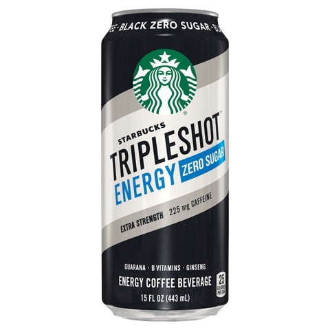 Starbucks Tripleshot Extra Strength Black Zero Sugar Energy Coffee, 15 fl oz