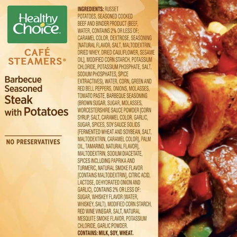 Healthy Choice Barbecue Seasoned Steak with Potatoes, 9.5 oz - Water Butlers