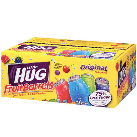 Little Hug Fruit Drink Barrels Original Variety Pack, 8 fl. oz., 20 Count