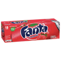 Fanta Cans Strawberry Soda 12 fl oz, 12 Ct