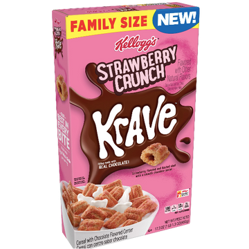 Kellogg's Strawberry Crunch Krave Family Size 17.3 oz