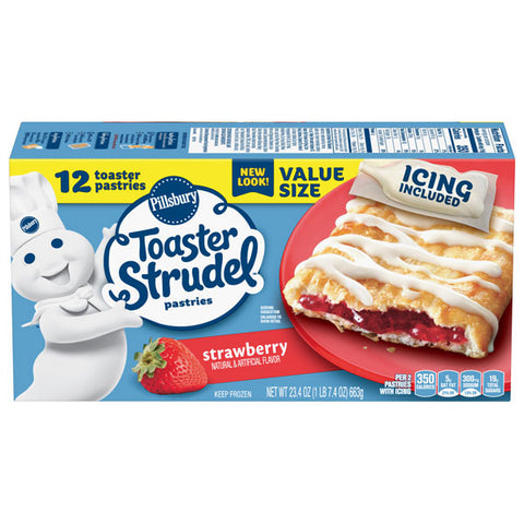 Pillsbury Toaster Strudel Strawberry Toaster Pastries, 12 Ct