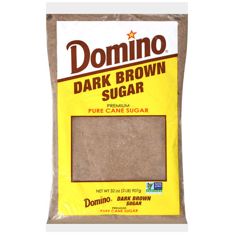 Domino Premium Pure Cane Dark Brown Sugar, 2 lb