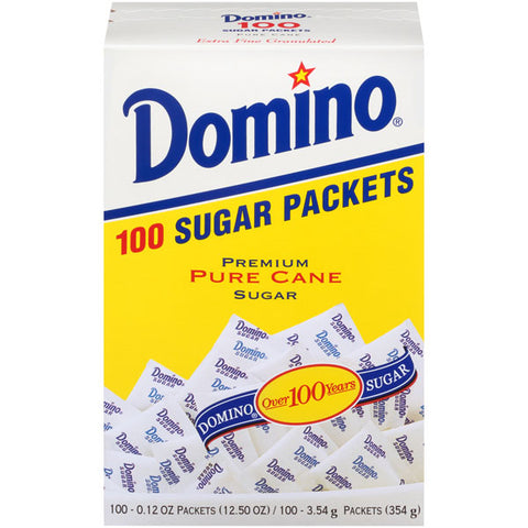 Domino Premium Pure Cane Sugar Packets, 100 Count