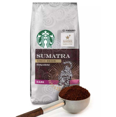 Starbucks Sumatra Dark Roast Ground Coffee, 12 oz - Water Butlers