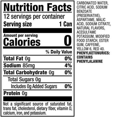 Sunkist Zero Sugar Orange Soda, 12 fl oz, 12 Count