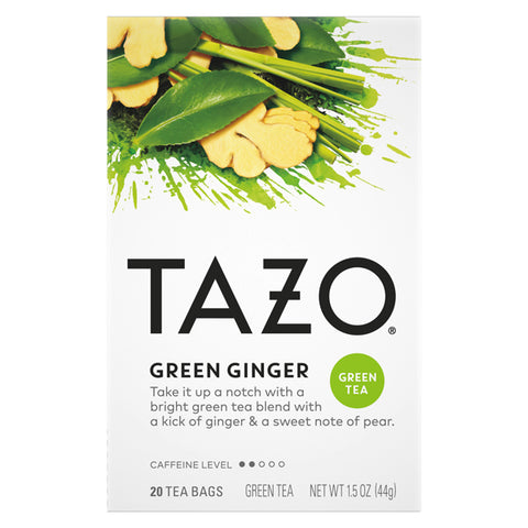 Tazo Green Tea Ginger, Tea Bags, 20 Count