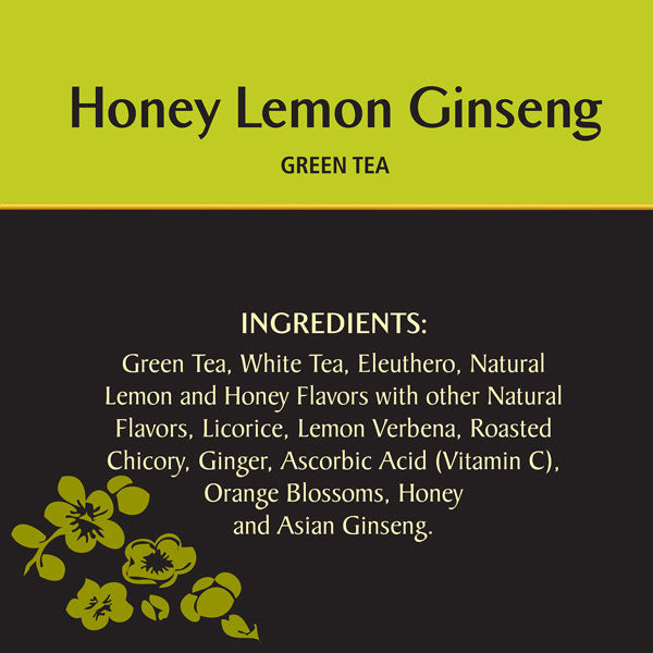 Celestial Seasonings, Honey Lemon Ginseng Green Tea, Tea Bags, 20 Ct
