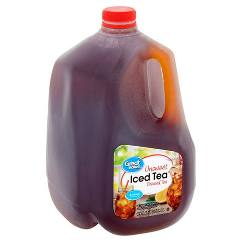 Great Value Unsweet Brewed Iced Tea, 128 oz.