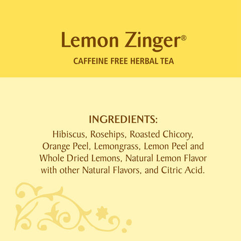 Celestial Seasonings Lemon Zinger Herbal Tea, 20 Count