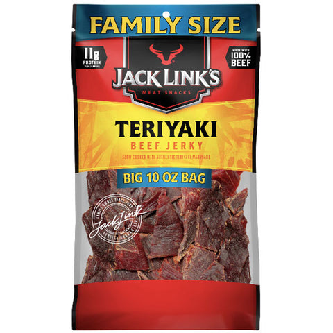 Jack Link's Beef Jerky, Teriyaki, Family Size, 10 oz. - Water Butlers