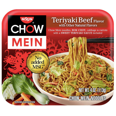 Nissin Chow Mein Teriyaki Beef, 4oz - Water Butlers