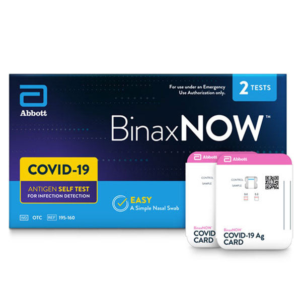 BinaxNOW COVID‐19 Antigen Self Test by Abbott, 2 Count