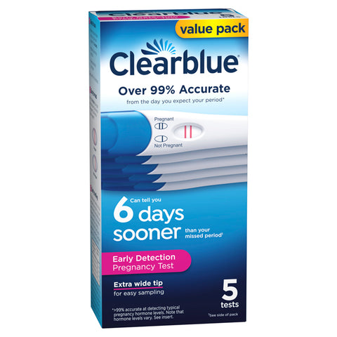 Clearblue Early Detection Pregnancy Test, 5 Count