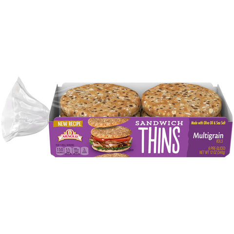 Arnold Multigrain Sandwich Thins, 6 Rolls