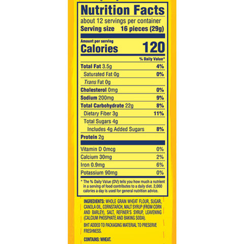 Wheat Thins Reduced Fat Whole Grain Wheat Crackers, Family Size, 12.5 oz