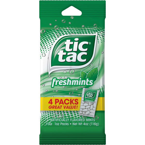 Tic Tac Hard Candy Mints, Freshmint Flavor, 4 Count