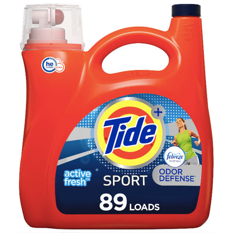 Tide Sport Febreze Odor Defense, 89 Loads Liquid Laundry Detergent, 138 oz