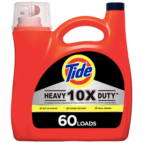 Tide Heavy Duty 10X, 60 Loads Liquid Laundry Detergent, 115 oz