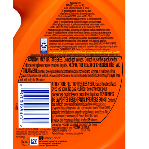 Tide Original He, 25 Loads Liquid Laundry Detergent, Original, 34 fl oz