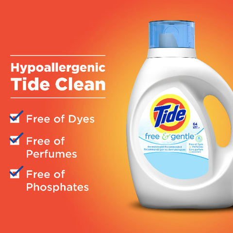 Tide Free & Gentle, 25 Loads Liquid Laundry Detergent, 34 fl oz