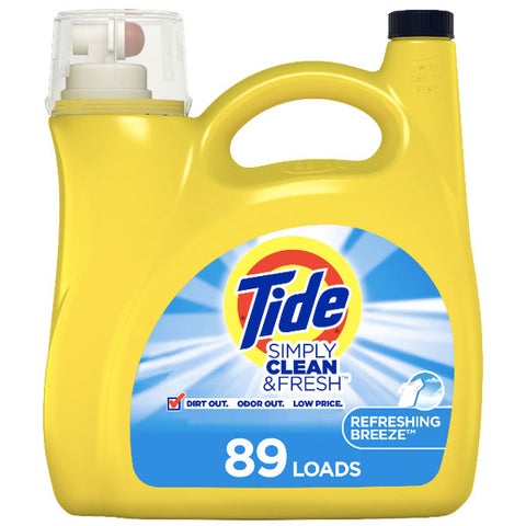 Tide Simply Refreshing Breeze, 89 Loads Liquid Laundry Detergent, 138 oz