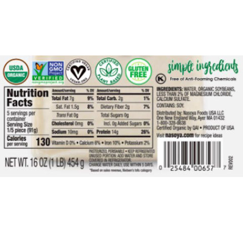 Nasoya Organic Sprouted Super Firm Tofu 16 oz