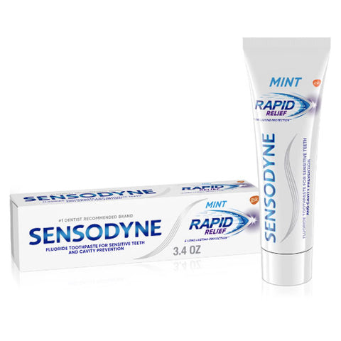 Sensodyne Rapid Relief Sensitive Toothpaste, Mint 3.4 Oz