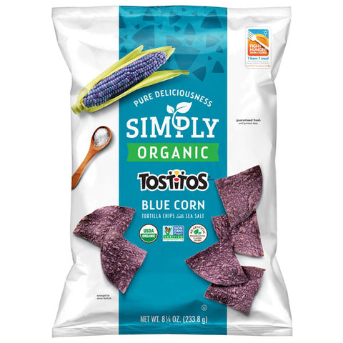 Simply Tostitos Organic Blue Corn Tortilla Chips, 8.25 oz