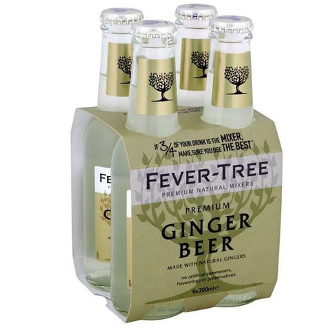 Fever Tree Ginger Beer, 6.8 fl oz bottles, 4 Ct - Water Butlers