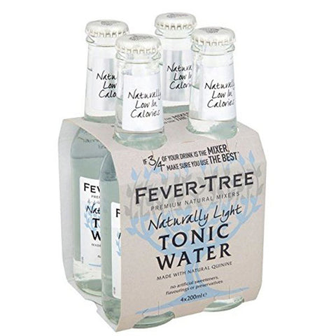 Fever Tree Light Tonic Water, 6.8 fl oz bottles, 4 Ct - Water Butlers