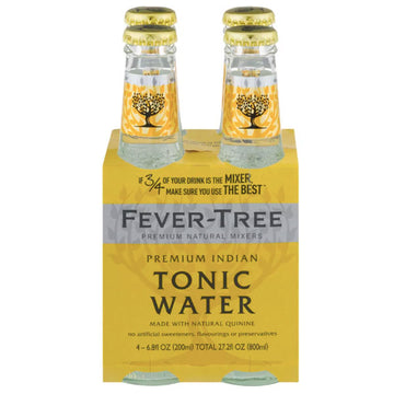 Fever Tree Tonic Water, 6.8 fl oz bottles, 4 Ct