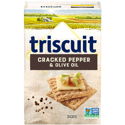 Triscuit Cracked Pepper & Olive Oil Whole Grain Wheat Crackers, 8.5 oz