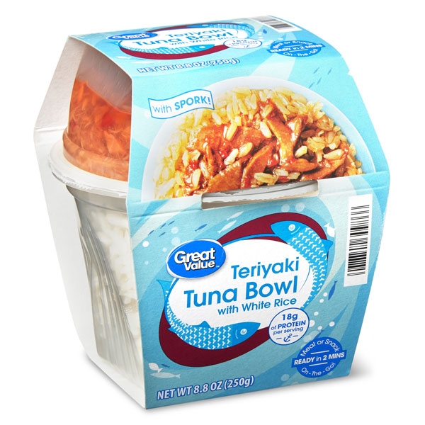 Great Value Teriyaki Tuna Bowl with White Rice, 8.8 oz