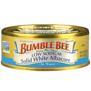 Bumble Bee Prime Fillet Solid White Albacore Tuna in Water, Low Sodium 5oz