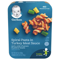 Gerber Spiral Pasta in Turkey Meat Sauce Tray, 6.67 oz - Water Butlers