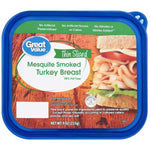 Great Value Thin Sliced Mesquite Smoked Turkey Breast, 9 oz - Water Butlers