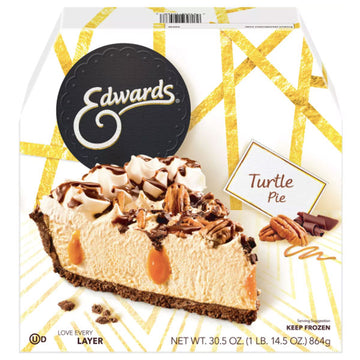 Edwards Desserts Turtle Creme Pie Cake, 30.5 oz