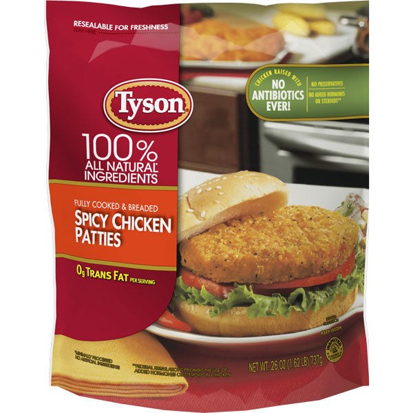 Tyson Spicy Chicken Patties 26 Oz