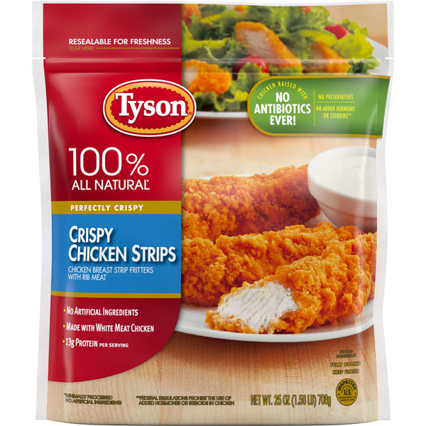 Tyson Fully Cooked Crispy Chicken Strips, 25 oz.