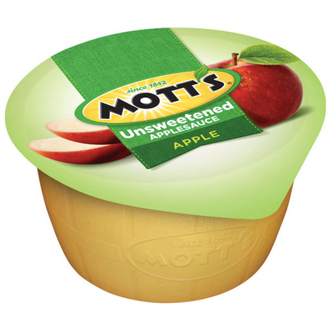 Mott's Apple Unsweetened Applesauce, 4 Oz Cups, 18 Ct - Water Butlers